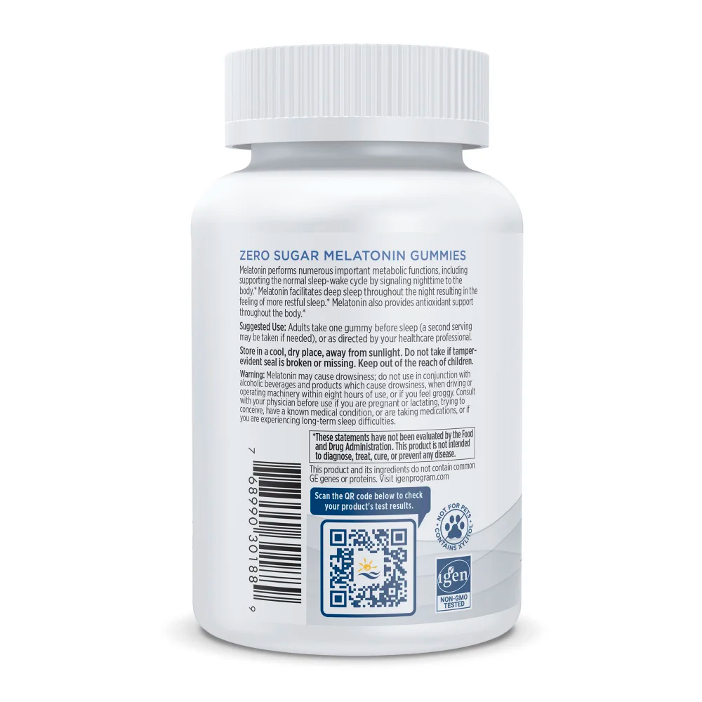 Nordic Naturals, Zero Sugar Melatonin Gummies, Raspberry, 1.5 mg, 60 ct
