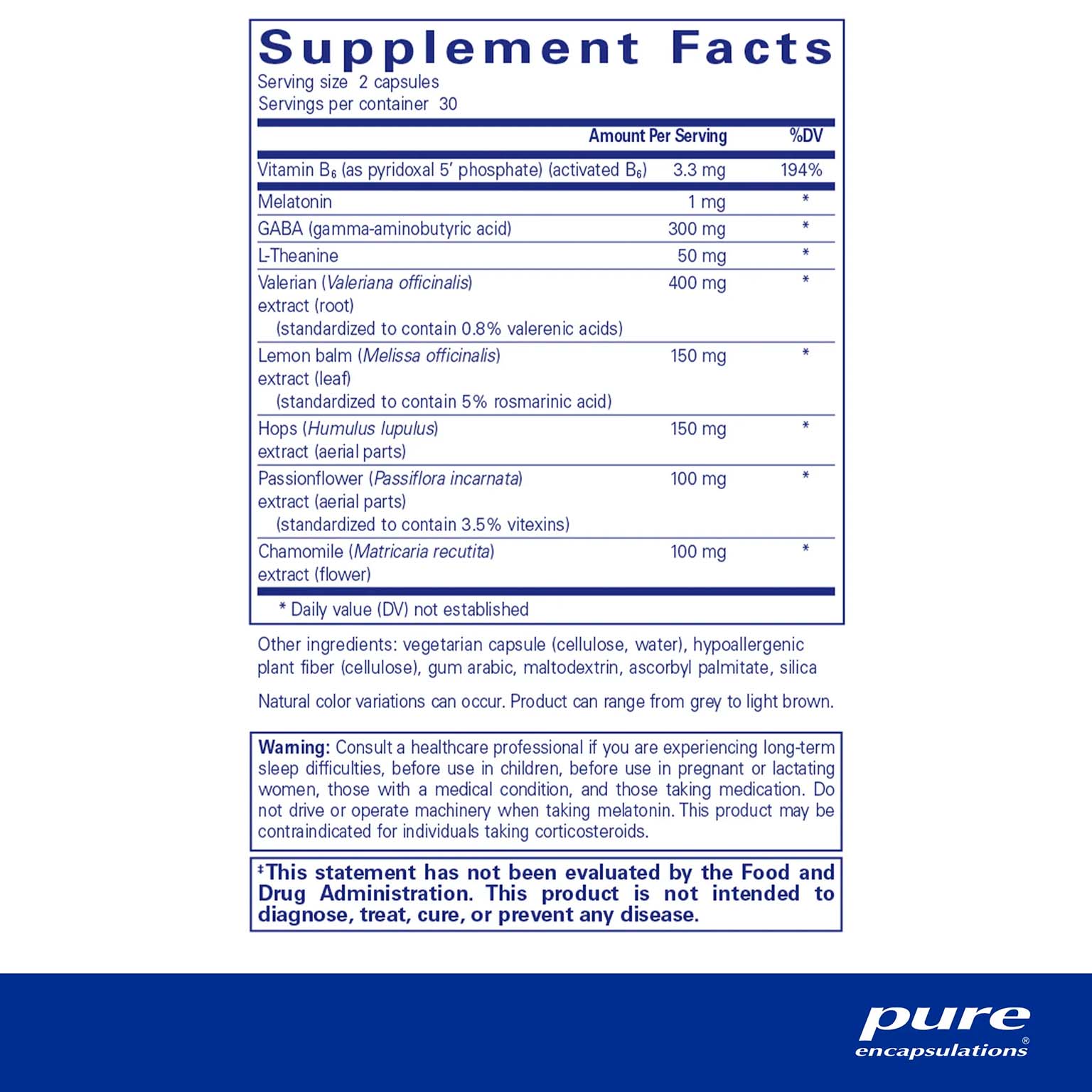 Pure Encapsulations, Best-Rest Formula, 60 Caps