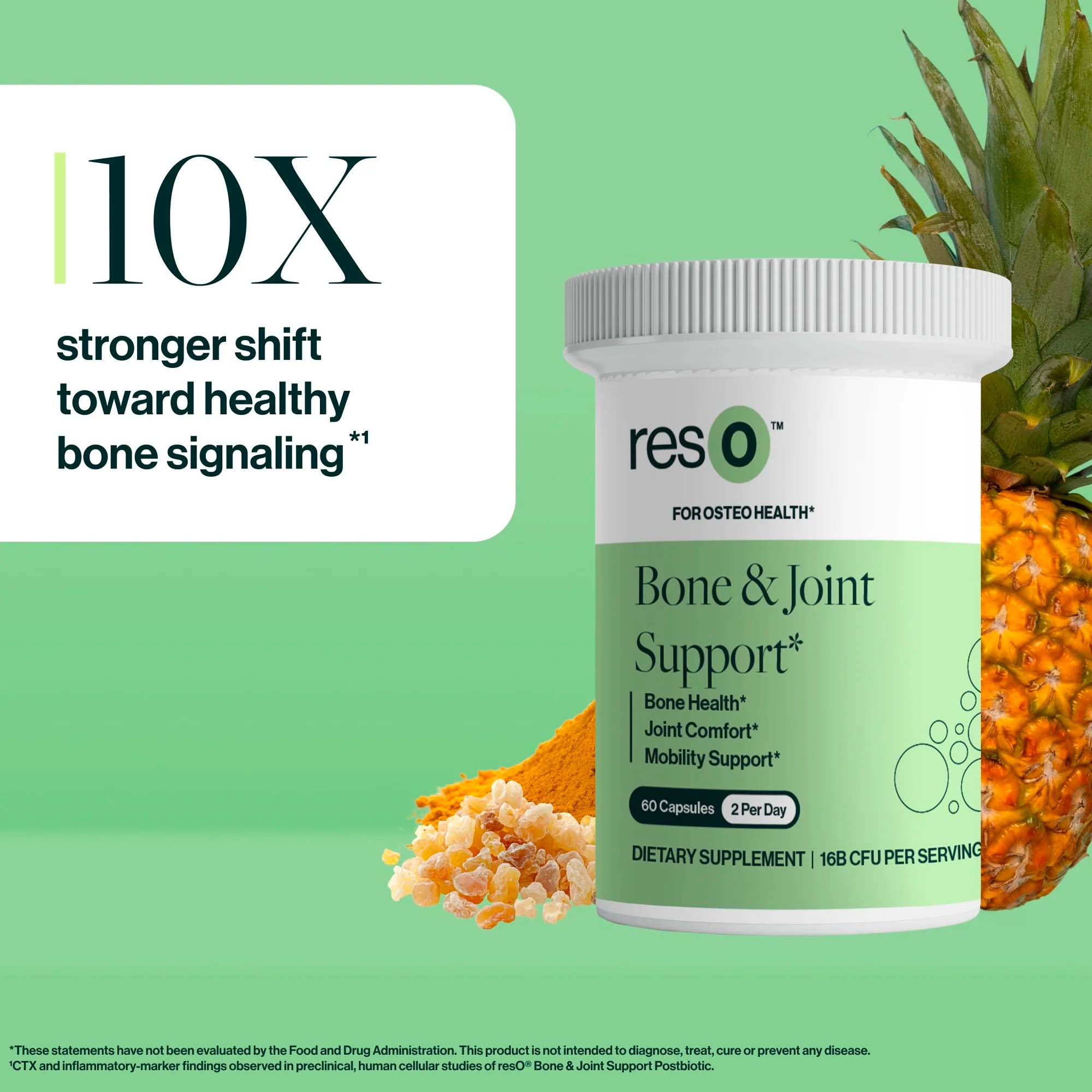 ResBiotic, resO Bone & Joint Support, 16B CFU, 60 Vegicaps