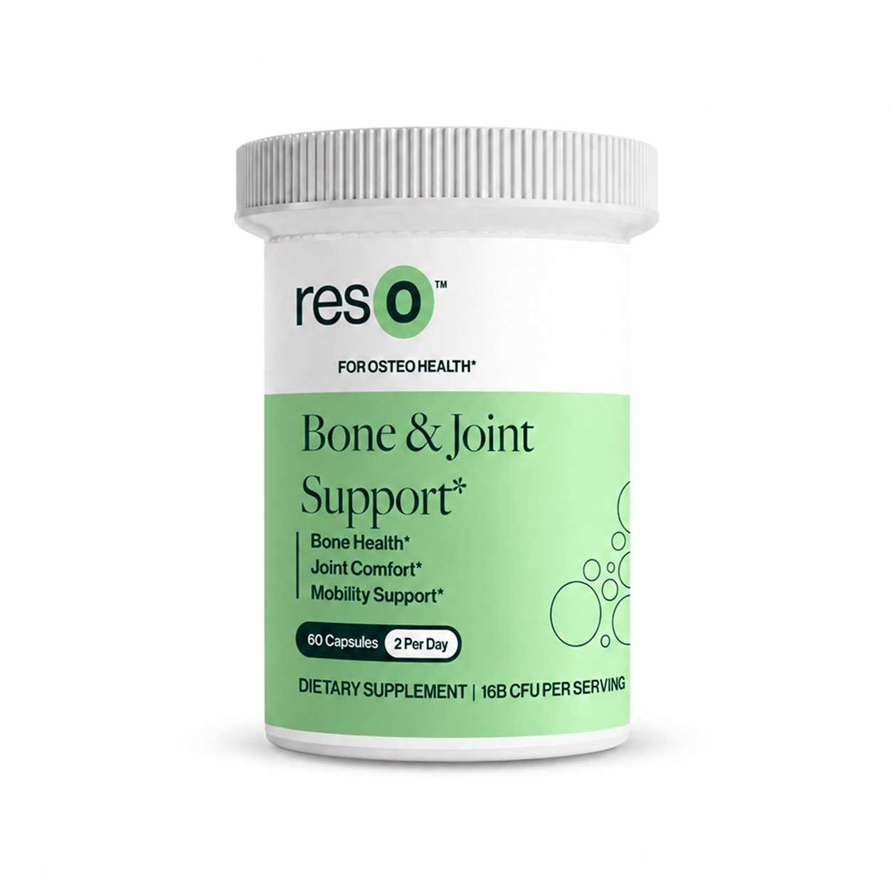 ResBiotic, resO Bone & Joint Support, 16B CFU, 60 Vegicaps ResBiotic, resO Bone & Joint Support, 16B CFU, 60 Vegicaps