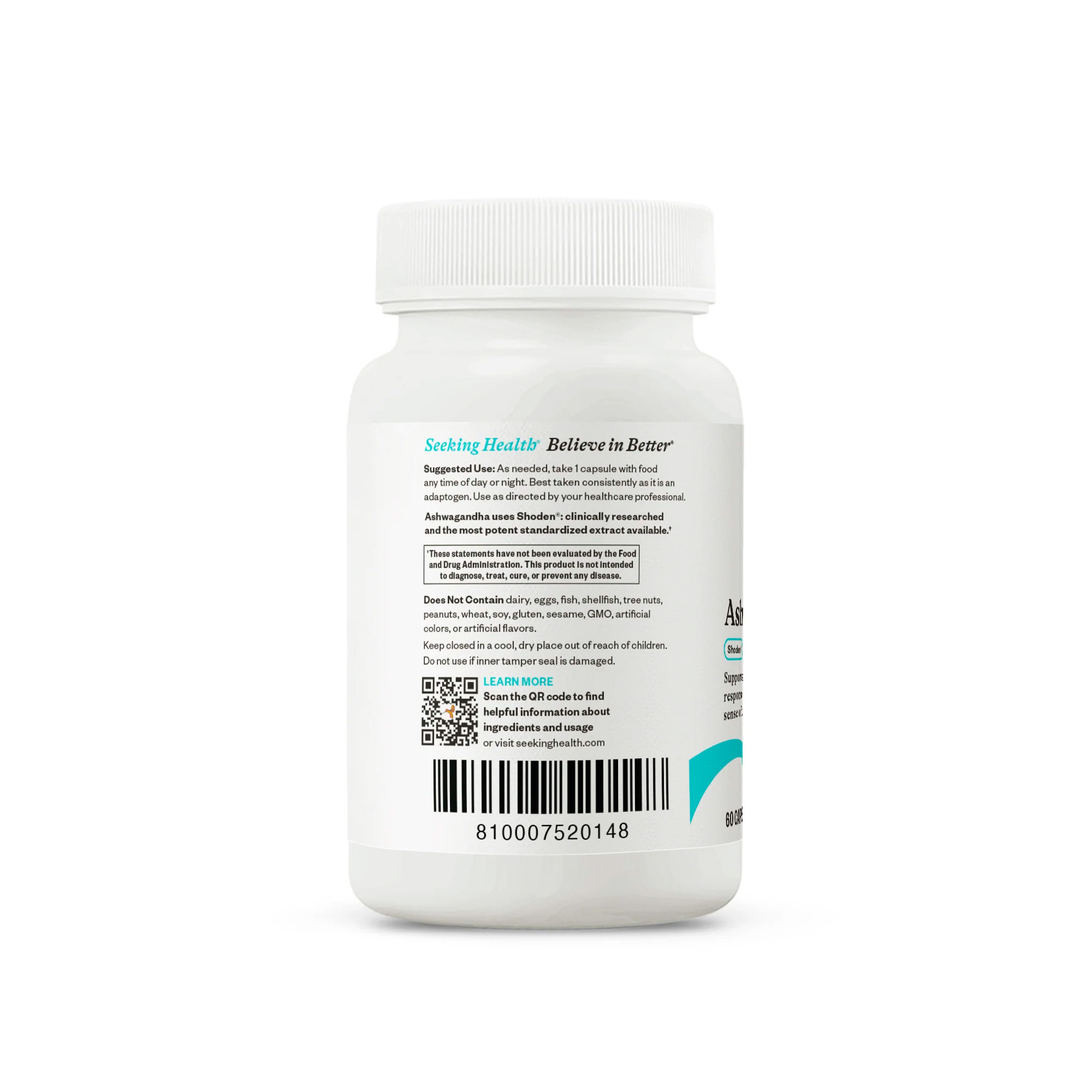 Seeking Health, Ashwagandha, 120 mg, 60 Caps