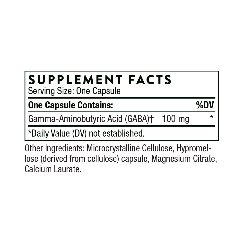 Thorne, PharmaGABA-100, 100 mg, 60 Caps
