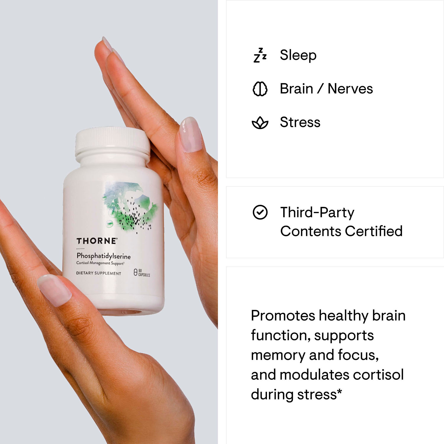 Thorne, Phosphatidylserine Cortisol Management, 100 mg, 60 Caps