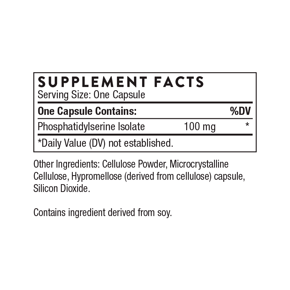 Thorne, Phosphatidylserine Cortisol Management, 100 mg, 60 Caps