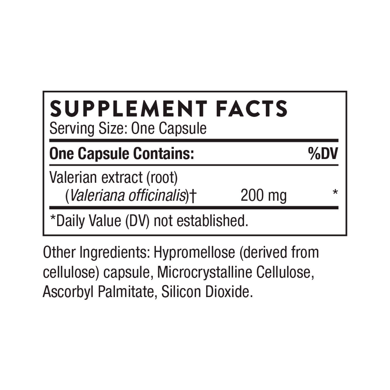 Thorne, Valerian Root, 200 mg, 30 Caps