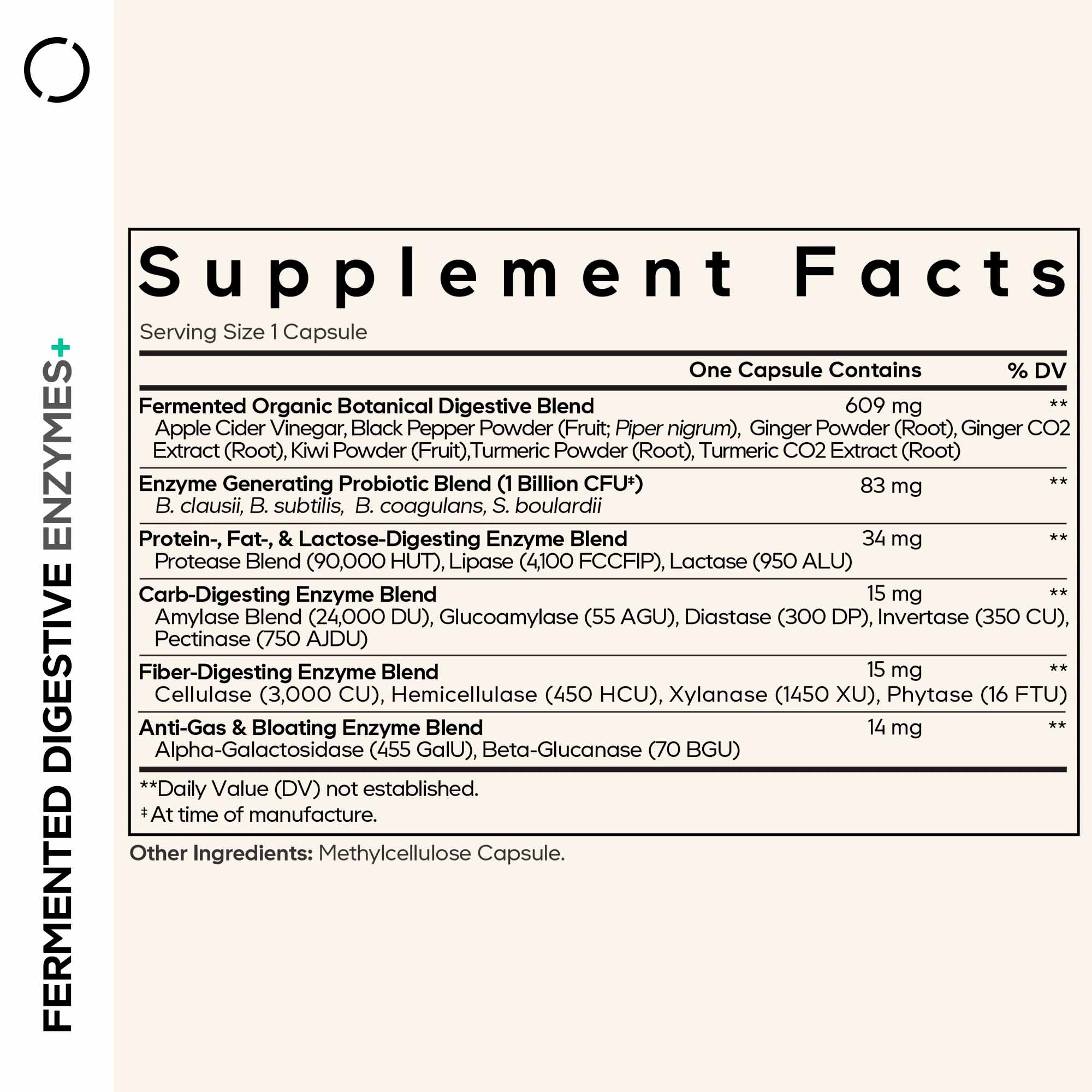 Codeage, Fermented Digestive Enzymes & Botanicals, 90 Vegicaps