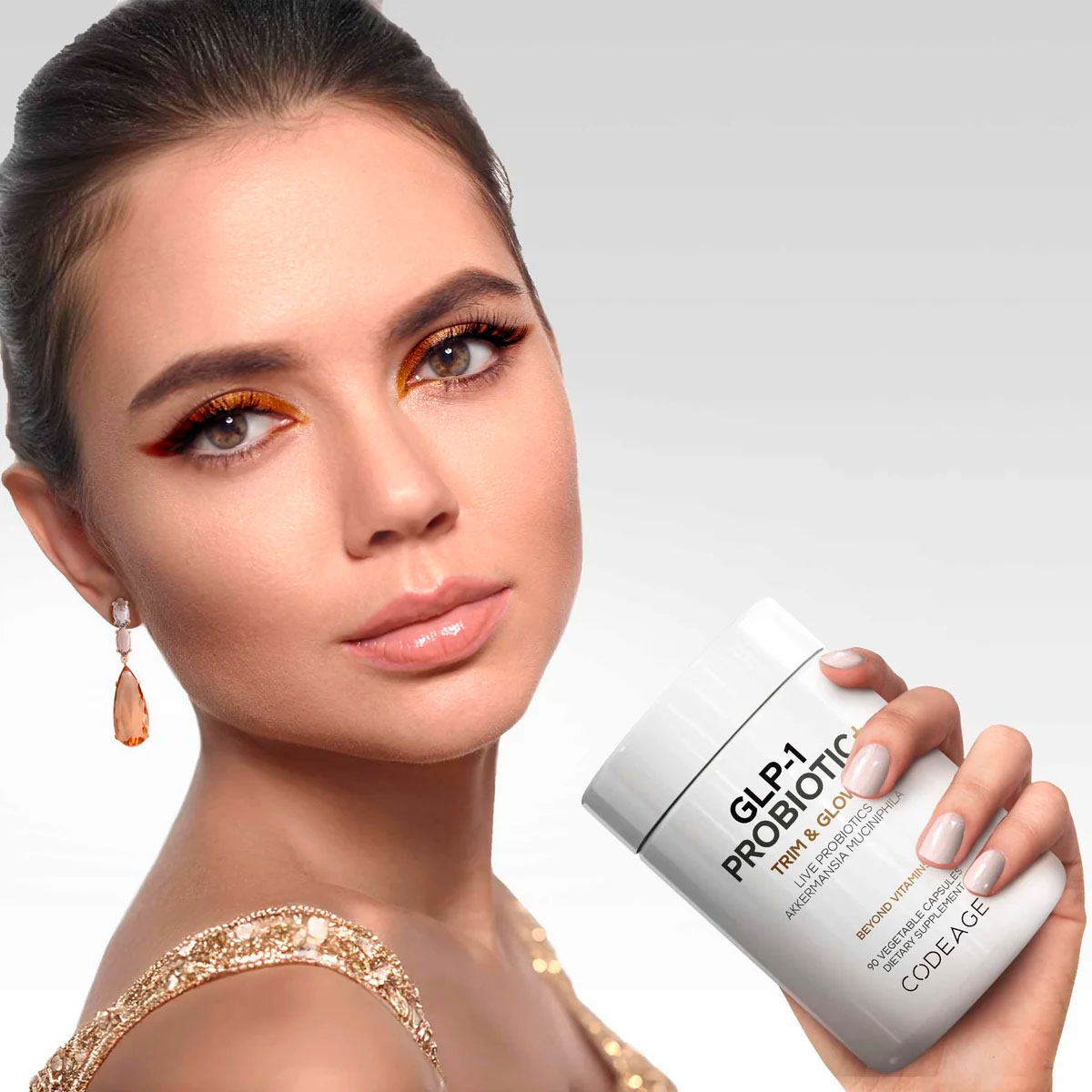 Codeage, GLP-1 Probiotic, 500 Million AFU, 90 Vegicaps