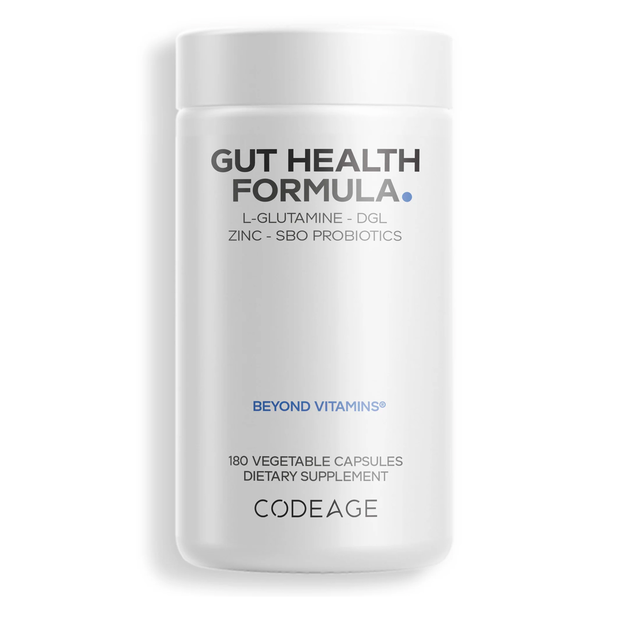 Codeage, Gut Health Formula with L-Glutamine & DGL, 180 Vegicaps Codeage, Gut Health Formula with L-Glutamine & DGL, 180 Vegicaps