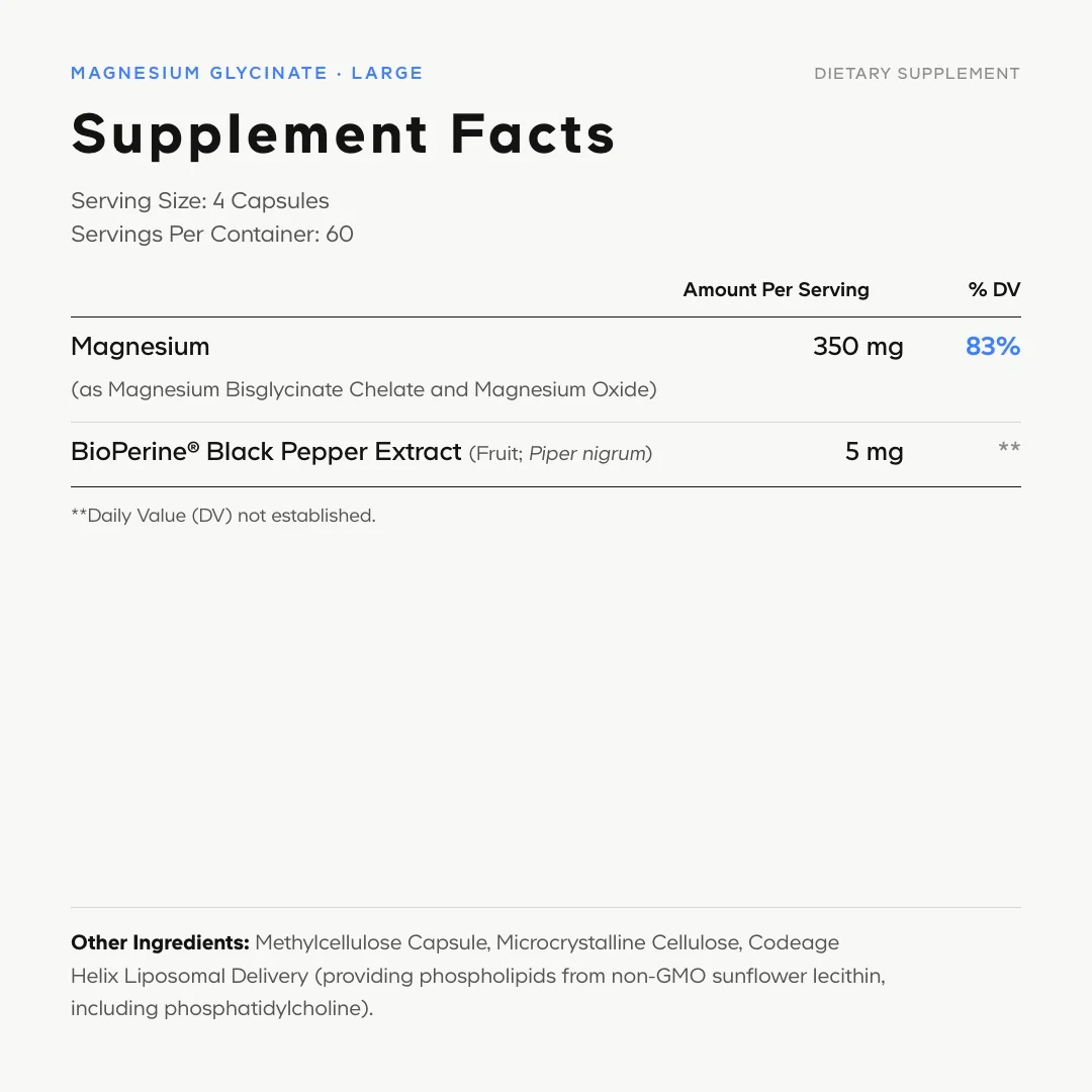 Codeage, Liposomal Magnesium Glycinate, 360 mg, 240 Vegicaps