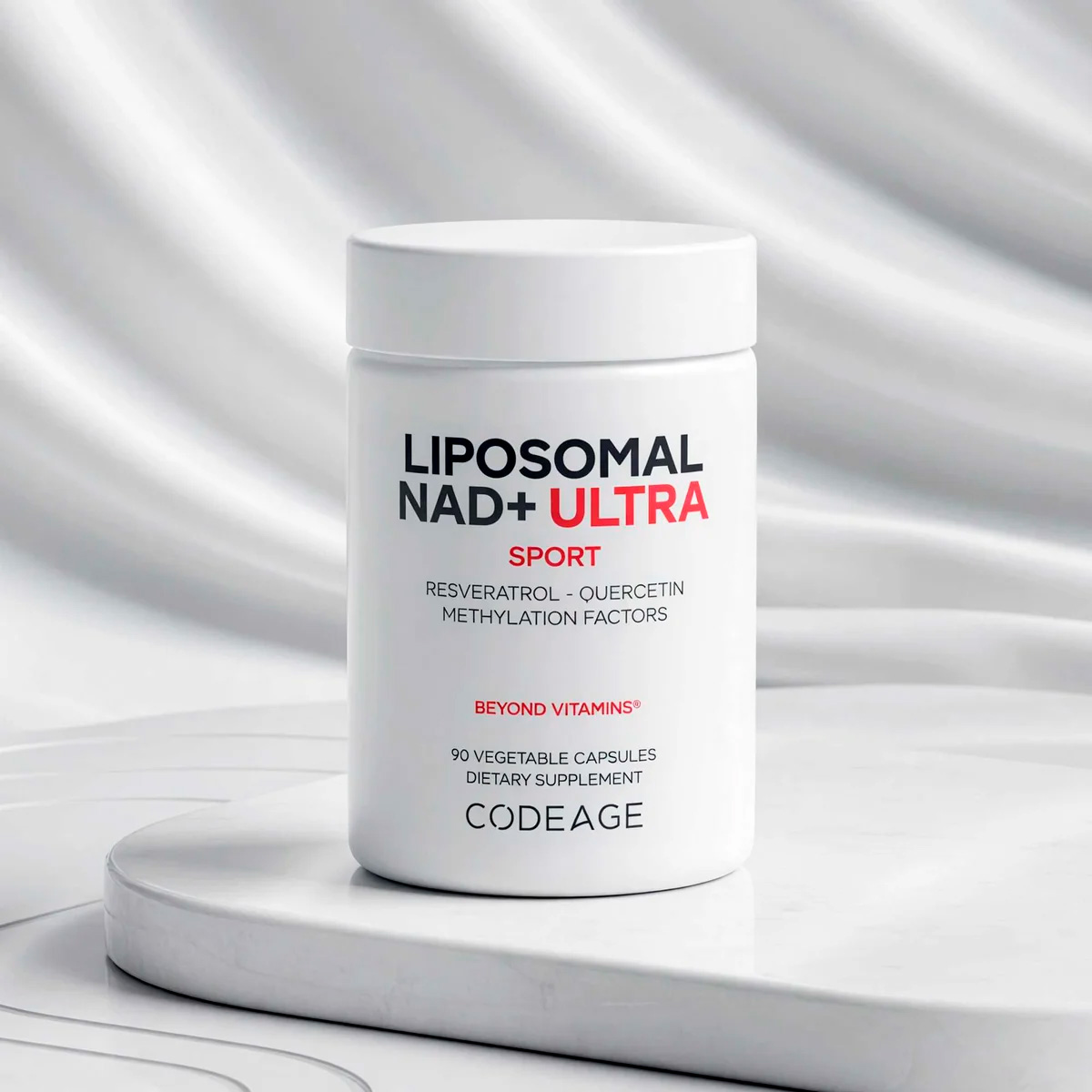 Codeage, Liposomal NAD ULTRA Sport with Vitamin B12, 500 mg, 250 mcg, 90 Vegicaps