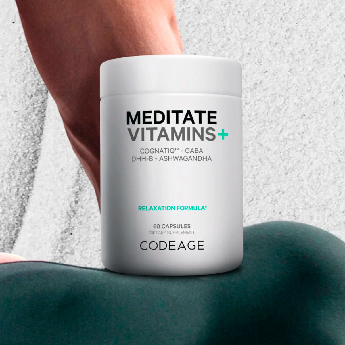 Codeage, Meditate Vitamins with CognatiQ, GABA & Ashwagandha, 60 Vegicaps