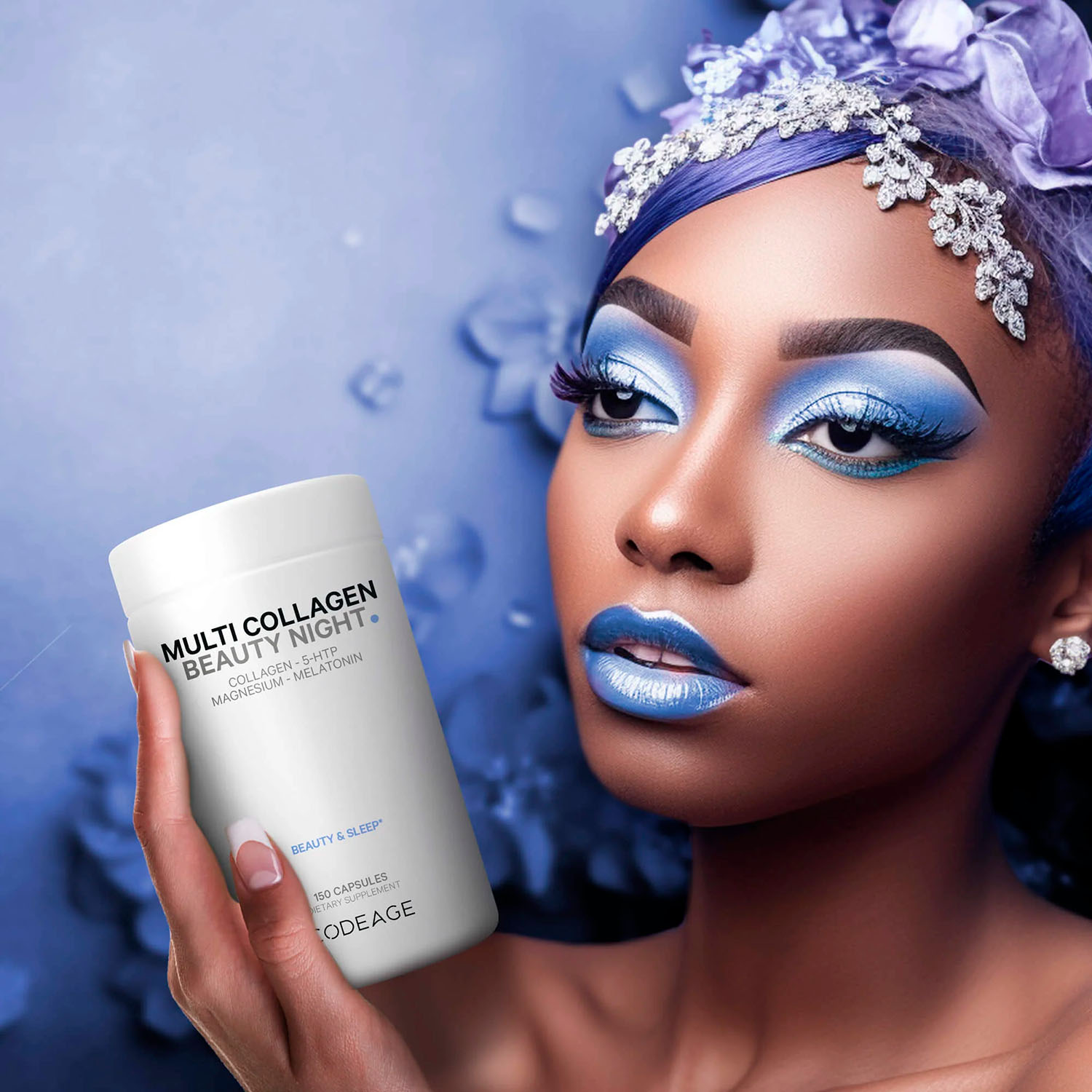 Codeage, Multi Collagen Beauty Night with 5-HTP, Magnesium & Melatonin, 150 Vegicaps