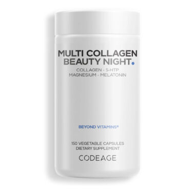 Codeage, Multi Collagen Beauty Night with 5-HTP, Magnesium & Melatonin, 150 Vegicaps