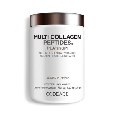 Codeage, Multi Collagen Peptides Platinum with Biotin, Unflavored, 10.87 g, 11.50 oz