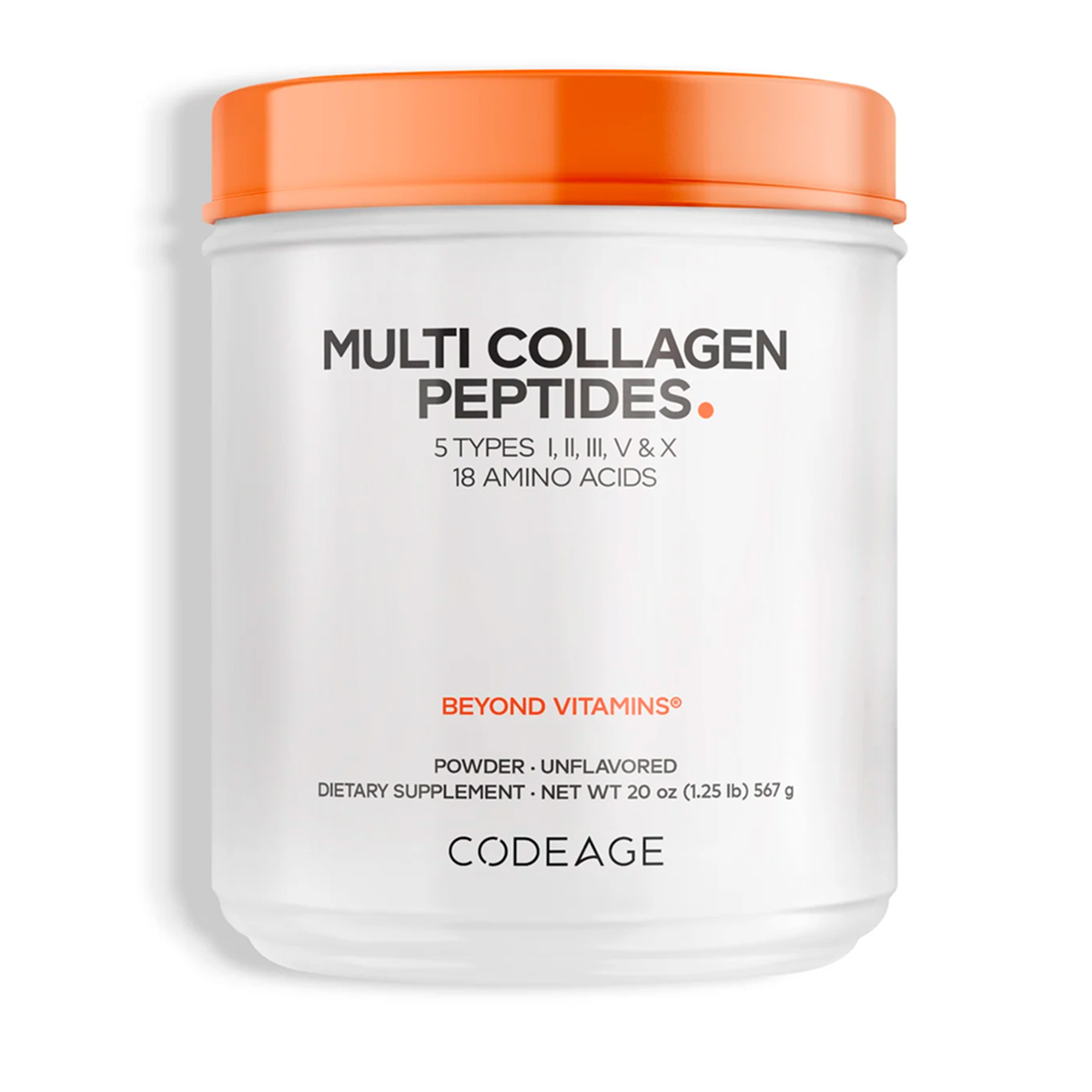 Codeage, Multi Collagen Peptides with 18 Amino Acids, Unflavored, 9 g, 20 oz