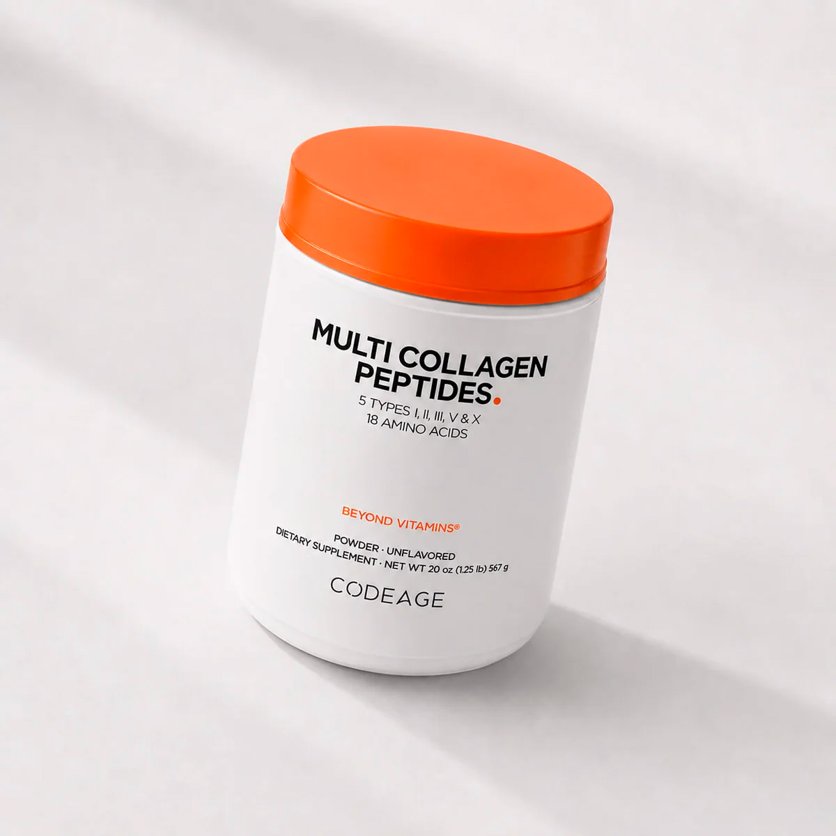 Codeage, Multi Collagen Peptides with 18 Amino Acids, Unflavored, 9 g, 20 oz