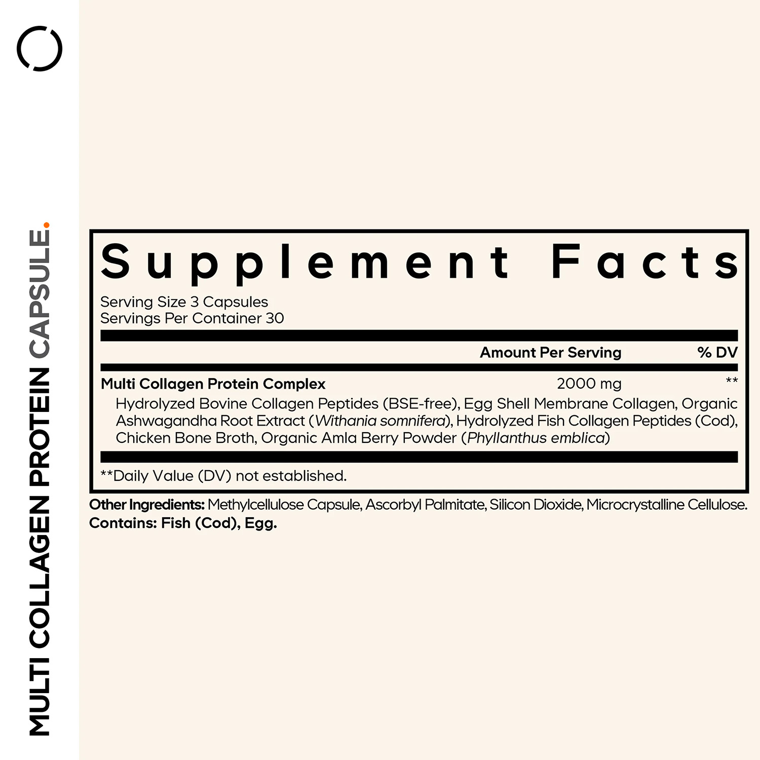 Codeage, Multi Collagen with Alma Berry & Ashwagandha, 90 Vegicaps
